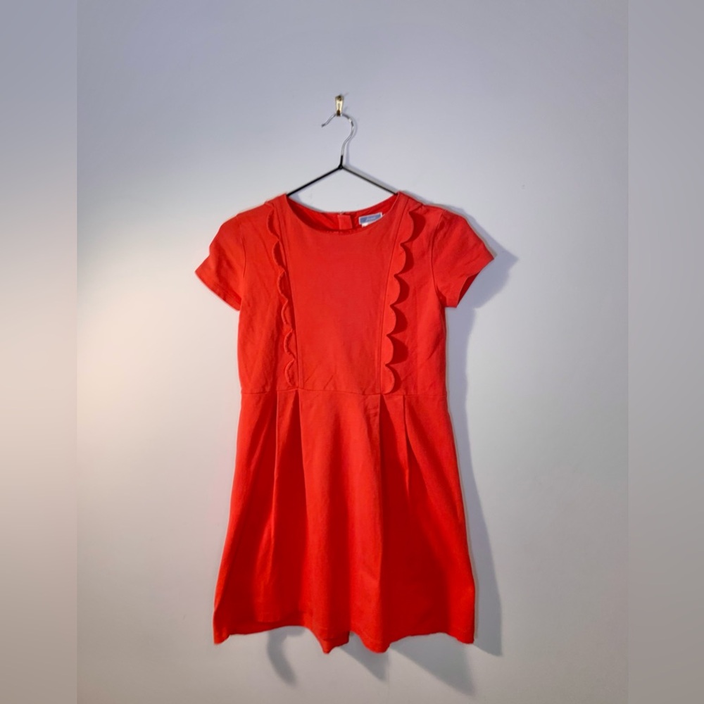 Jacadi Orange scalloped short sleeved dress